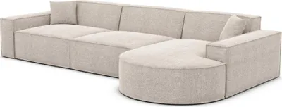 Produktbild von Strukturstoff L-Form Sofa Brevia Beige Rechts