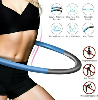 Produktbild von Hula Hoop, Gewichtsverlust und Massage für Erwachsene und Kinder Hula Hoop, 6-8 abnehmbarer Hula Hoop, geeignet für Fitness / Sport / Zuhause / Büro / Bauchformung (1,0 kg)