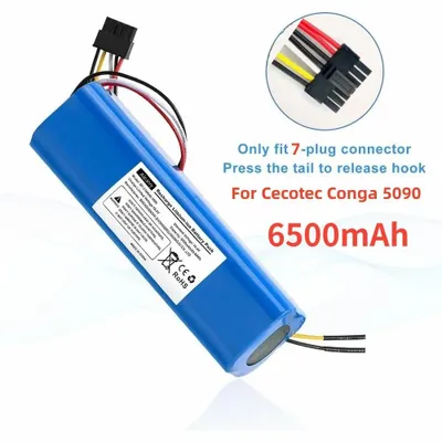 Obrázok produktu pre Li-iónová batéria pre robotický vysávač – Conga 5090 – náhradná batéria – 6500 mAh – 14,4 V – články 18650