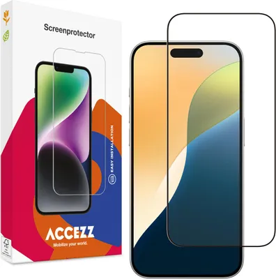 Productafbeelding van Accezz Gehard Glas Full Cover Screenprotector voor de Apple iPhone 18 Pro / 17 / 17 Pro / 16 Pro