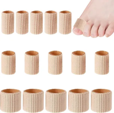 Produktbild von 15 Stš¹ck Zehenschutz£¬Zehenspreizer Weich und Atmungsaktiv Zehenpolster Zehenkappen fš¹r Hš¹Hneraugen Schwielen Daumenvalgus Zehenschutz fš¹r Finger und Zehen£š3cm£©