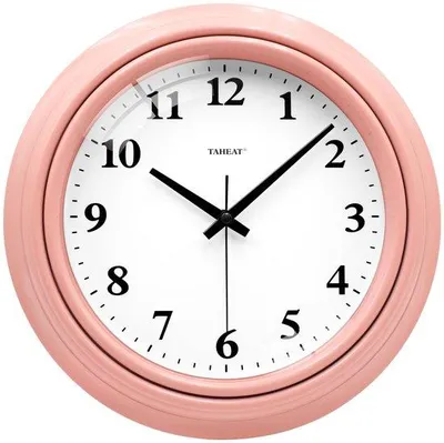 Obrázek produktu pro Růžové nástěnné hodiny 25 cm do obývacího pokoje nebo dětského pokoje