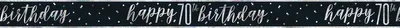 Produktbild von Banner schwarz & silber Zahl 70
