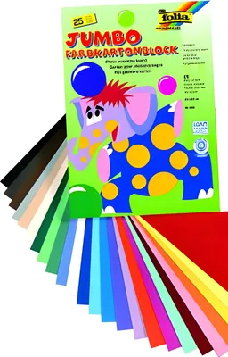 Produktbild von Folia papier - fotokarton folia 2z 24x35cm 300gr 25vel ass | Außenschachtel A 5 Anzug x 25 Stück