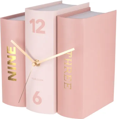 Immagine prodotto di Karlsson - Orologio da tavolo a libro - Rosa pallido