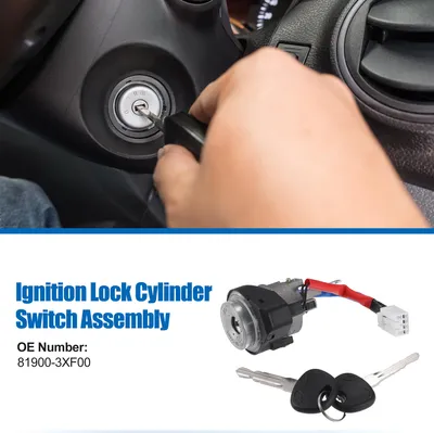 Image de Cylindre De Verrouillage D'Allumage Avec Clés Adapté Pour Hyundai Elantra-3 Pièces