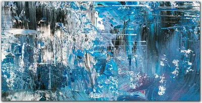 Produktbild von Coloray Bild aus Leinwand 140x70 Leinwand Dekoration - Schnee Abstraktion