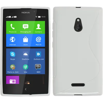 Produktbild von PhoneNatic Case kompatibel mit  Nokia XL - weiß Silikon Hülle S-Style + 2 Schutzfolien