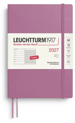 Produktbild von LEUCHTTURM1917 Wochenkalender 2027 Medium (A5) mit Notizbuch, liniert - Terminpl