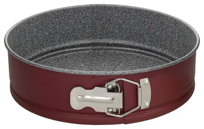 Kuchenform zum Öffnen, 26 cm, Antihaft, Granit-Effekt, rot