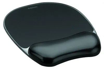 Immagine prodotto di Tappetino per mouse con poggiapolso - Gel - Nero - Trasparente