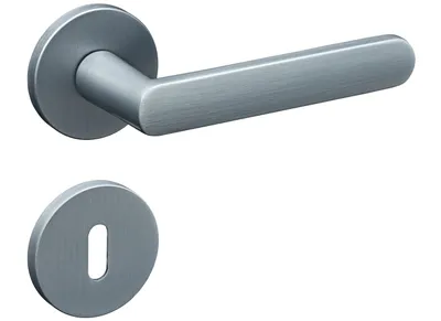 Produktbild von Türgriffe Set BB Buntbart Türklinken für Innentüren in Silber Matt Chrom Drückergarnitur für Zimmertür mit runder Rosettengarnitur aus Zink Gavroche