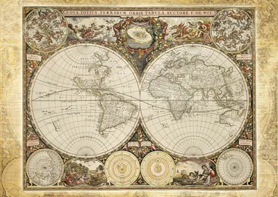Immagine prodotto di Schmidt Spiele Historische Weltkarte, Puzzle, Erwachsenenpuzzle, Standard, 2000 Teile, 58178