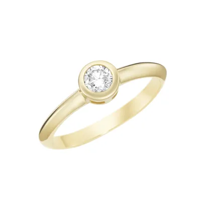 Produktbild von Ring Luigi Merano mit Brillant in Zargenfassung, Gold 585 Gold 54