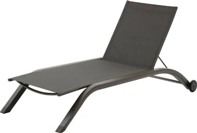 Produktbild von Liegestuhl "jimani" mocha & praline 2 räder aus aluminium und texaline - Hespéride