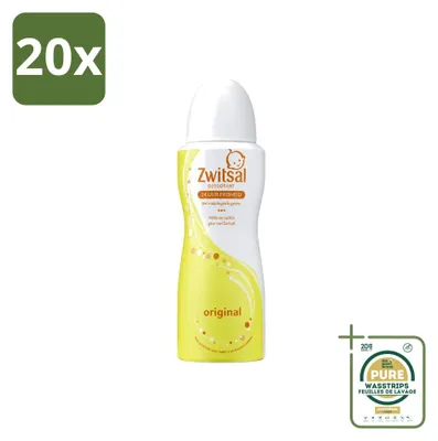 Immagine prodotto di 20 flaconi di deodorante spray Zwitsal Originale - 100 ml - Confezione da 20 pezzi