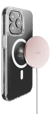 Zdjęcie produktu dla PURO CUSBCMAG1ROSE, Wewnętrzna, USB, Bezprzewodowe ładowanie, 1 m, Różowy
