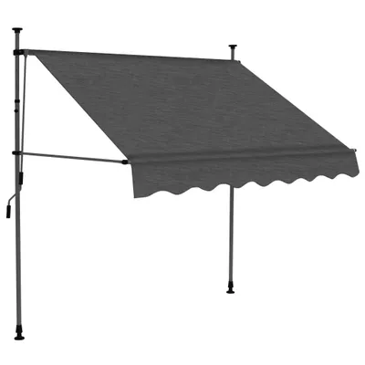 Immagine prodotto di vidaXL Tenda da sole retrattile a comando manuale con LED 150 cm antracite