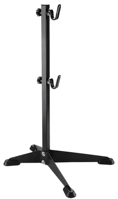 Image de Support à vélos 2-en-1 - Support de montage et de stationnement au sol - Réglable - Support de mécanicien - Pour garage et rangement intérieur - Compatible avec différents types de vélos - Noir
