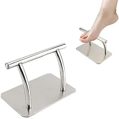 Imagen del producto de Solidchoice: Reposapiés de acero inoxidable profesional para salones de peluquería y centros de estética
