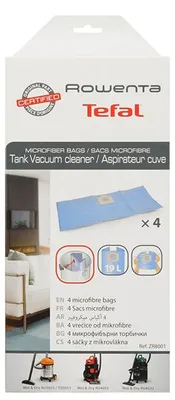 Produktbild von Rowenta ZR8001, Staubbeutel, Trommel-Vakuum, Blau, Mikrofaser, 19 l, Rowenta Pro, Wet & Dry Pro