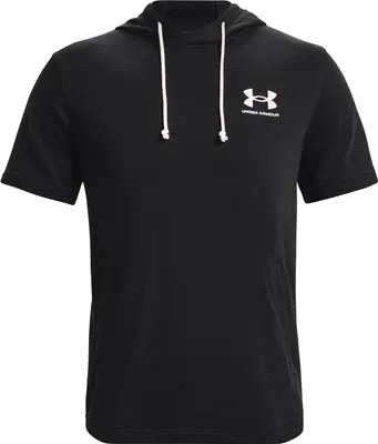 Produktbild von Under Armour Herren Rival Fleece Kurzarm Hoodie - 1370396, Farbe:Schwarz, Textil:XXL