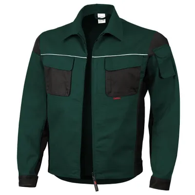 Obrázok produktu pre Pracovná bunda Qualitex - odolná pracovná bunda PROfessionals - vystužená vláknom MG 245 g - vo farbe: zelená/čierna - Muži: 3XL - Ženy: 58