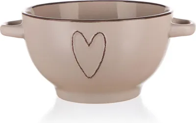 Produktbild von miska 14cm HEART BÉŽ keramická