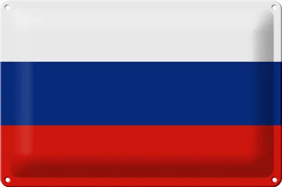 Produktbild von Blechschild Flagge Russland 30x20cm Flag of Russia