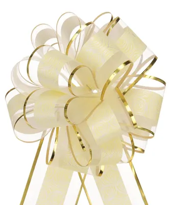Geschenkschleifen, 20 Stück, 15,2 cm, Organza, Weiß