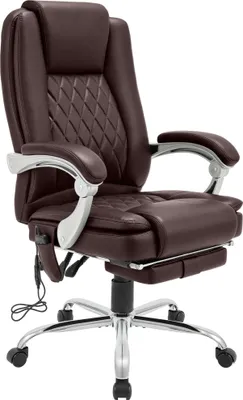 Produktbild von CLP Bürostuhl Rubia mit Massagefunktion Heizfunktion Fußablage bis 150 kg braun