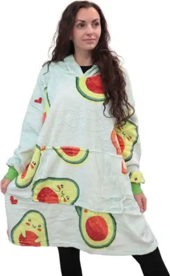 Produktbild von Kapuzendecke mit Ärmeln - Avocado