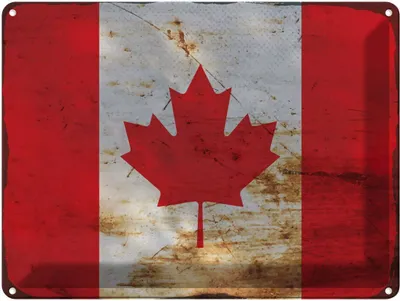Produktbild von vianmo Blechschild 30x40 cm Kanada Canada Flagge Fahne Wappen