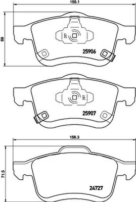 Produktbild von HELLA Bremsbeläge Satz Vorne Bremsklötze für FIAT 500L (351, 352) 8DB 355 021-451