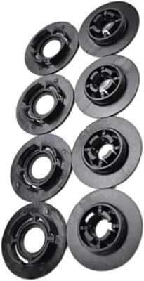 Productafbeelding van Vloermatclips, 4 stuks, antislip draaiklipsen van kunststof, zwart, voor personenauto's