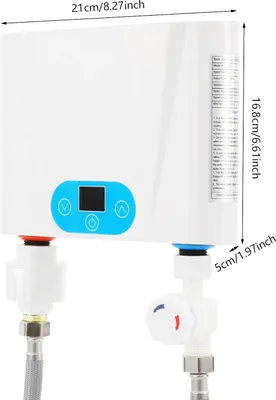 Obrázok produktu pre Ohrievač vody – Elektrický prietokový ohrievač – 5,5 kW – Mini podpultové zariadenie – Do kuchyne a kúpeľne – Biela
