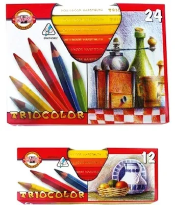 Produktbild von KOH-I-NOOR Dreieckige Buntstifte 3154 Triocolor dick 24 Stück