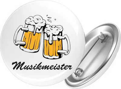 Produktbild von Huuraa Button Musikmeister Schützenfest 25mm rund mit Sicherheitsnadel Ansteckbutton Geschenkidee