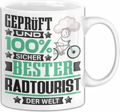 Produktbild von Radtourist Geschenk Lustiger Spruch für Radtourist Geschenkidee Bester Radtourist Der Welt (Weiß)