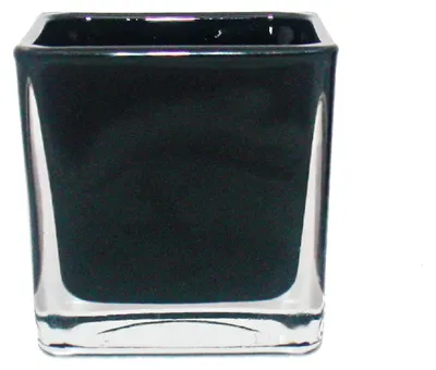 Produktbild von Glas-Pflanzkübel – 6 x 6 x 6 x 6 cm, schwarz