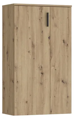 Produktbild von Forte BOOTS Schuhschrank 70, Skandi Stil Schuhschrank, 2-türig, Holzwerkstoff, Flur, Artisan Eiche Holzdekor, 68,9 cm breit x 120,4 cm hoch x 34,1 cm tief