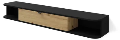 Immagine prodotto di Mobile TV Icarus 156 cm BLACK MATT / ARTISAN OAK - Mobile TV a parete - Pensile - Lavagna moderna per il soggiorno