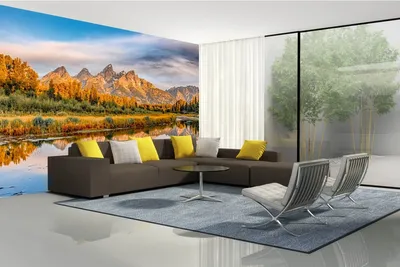 Produktbild von Vlies Fototapete GRAND TETON NATIONALPARK 375 x 250 cm (inkl. Kleister) - Vlies Tapete, Wandtapete, Wandbilder - Tapete für Wohnzimmer Schlafzimmer, Büro, Küche - Montagefertig