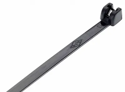 Immagine prodotto di 500 fascette a linguetta in metallo nero 7,5x360 mm metallo negozio stabile resistente ai raggi UV