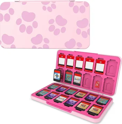 Image de HEIYING Boîte de rangement pour cartes de jeu Switch avec 24 slots pour cartes de jeu & 24 slots pour cartes Micro SD