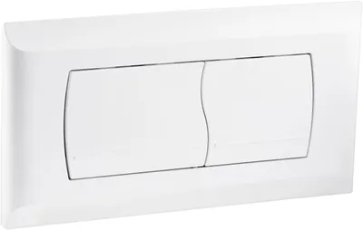 Produktbild von WC Betätigungsplatte 340 × 185 mm, Zweismengenspülung, weiß, für Unterputzspülkästen