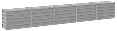 Obrázok produktu pre Vyvýšený záhradný box, sivý, 400 x 40 x 55 cm, vyrobený z pozinkovanej ocele