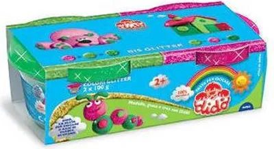 Produktbild von F.I.L.A. 396702, Knetmasse, Grün, Magenta, 2 Stück(e), Kunststoff-Topf, 2 Farben, 2 Jahr(e)