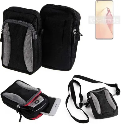 Produktbild von K-S-Trade Holster Schutz Hülle kompatibel mit Oppo Reno8 Pro Handy Hülle Gürteltasche Umhängetasche mit Zusatzfach schwarz
