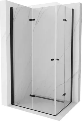 Image de Mexen Lima Duo Cabine de douche pliante 80 x 70 cm, Transparent, Noir - 856-080-070-70-00-02